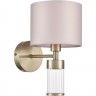 Бра LUMION DAMONA MODERNI LN25 E14 40W 220V латунь титаниум/бежевый, металл/текстиль/стекло 8109/1W