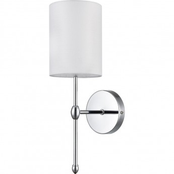 Бра LUMION LATTI 6589/1W CLASSI LN24 E14 1*40W 220V хром/белый, металл/текстиль