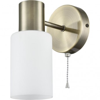 Бра LUMION MAVE 8100/1W COMFI LN25 74 Е14 1*40W 220V бронза/белый металл/стекло