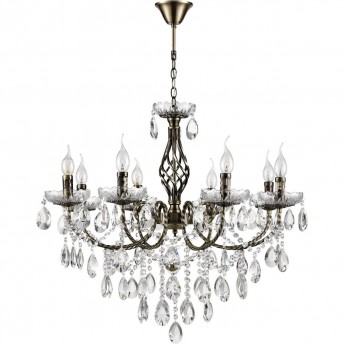 Люстра LUMION LINN CLASSI LN25 8190/8 E14 8*40W 220V античная бронза, металл/хрусталь