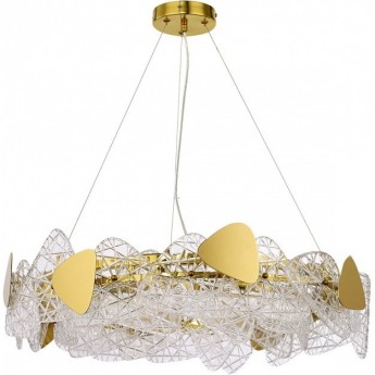 Люстра подвесная LUMION QUEENY 6582/8 NEOCLASSI LN24 E14 8*40W 220V золотой/прозрачный, золотой металл/стекло, металл