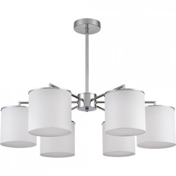 Люстра подвесная LUMION SUNTORI 6591/6 CLASSI LN24 E14 6*40W 220V хром/белый, металл/текстиль