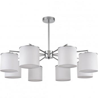 Люстра подвесная LUMION SUNTORI 6591/8 CLASSI LN24 E14 8*40W 220V хром/белый, металл/текстиль