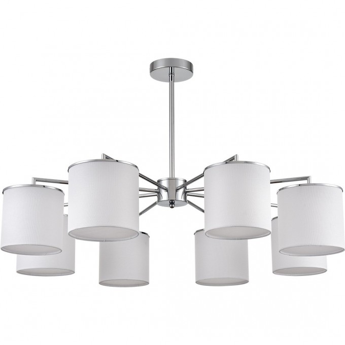 Люстра подвесная LUMION SUNTORI CLASSI LN24 E14 8*40W 220V хром/белый, металл/текстиль 6591/8