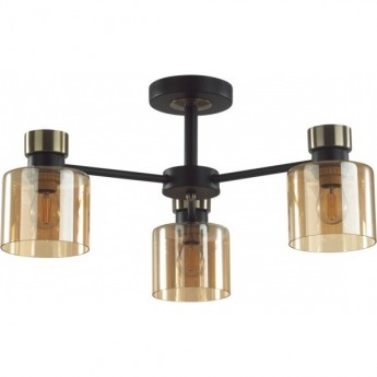 Люстра потолочная LUMION ARLIN COMFI LN23 5643/3C E27 3*60W 220V чёрный, бронза