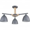 Люстра потолочная LUMION COLANGE MODERNI LN25 267 Е27 3*60W 220V серый/серый металл, дерево/металл 8096/3C