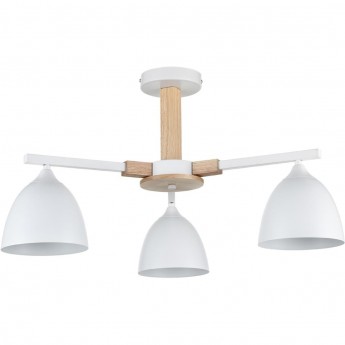Люстра потолочная LUMION COLANGE 8095/3C MODERNI LN25 268 Е27 3*60W 220V белый/белый металл, дерево/металл