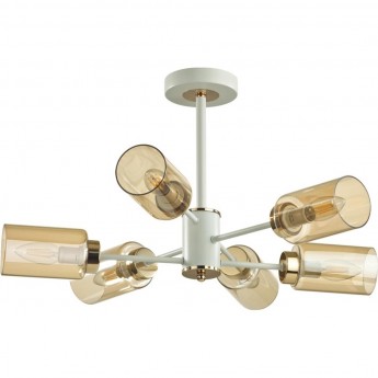 Люстра потолочная LUMION DALLIN COMFI 5639/6C LN23 232 E14 6*40W 220V белый золотой