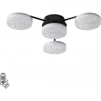 Люстра потолочная LUMION DIDANA 8236/4CL LEDIO LN25 000 с пультом ДУ LED 55W 3000-6000К 220V черный, металл/акрил