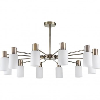 Люстра потолочная LUMION MAVE 8100/12C COMFI LN25 73 Е14 12*40W 220V бронза/белый металл/стекло