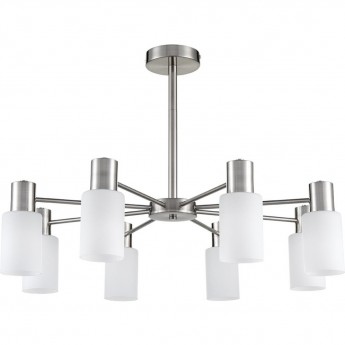 Люстра потолочная LUMION MAVE 8099/8C COMFI LN25 75 Е14 8*40W 220V никель/белый металл/стекло