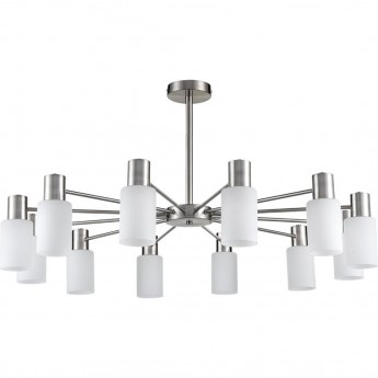 Люстра потолочная LUMION MAVE 8099/12C COMFI LN25 76 Е14 12*40W 220V никель/белый металл/стекло