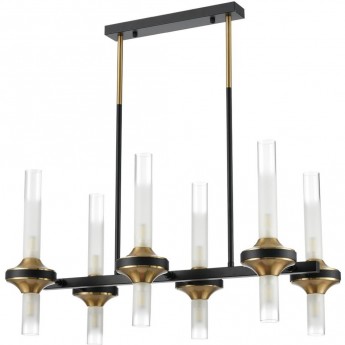 Люстра потолочная LUMION TAMARESA 8112/12 NEOCLASSI LN25 G9 12*30W 220V черный/бронза/прозрачный, металл/стекло