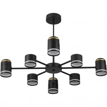 Люстра потолочная LUMION VIRSA 8234/8C COMFI LN25 000 LED GX53 8*10W + LED-проектор 4*5W 2700К 220V черный, металл/акрил VA