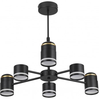 Люстра потолочная LUMION VIRSAVA 8234/6C COMFI LN25 000 LED GX53 6*10W + LED-проектор 3*5W 2700К 220V черный, металл/акрил