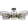 Люстра потолочная LUMION VIVANA COUNTY LN25 E27 8*60W 220V черный/медный, металл 8193/8C