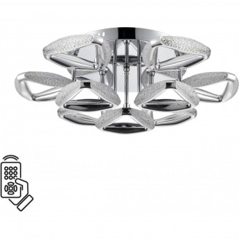 Люстра потолочная с ПДУ LUMION RUANA LEDIO LN25 8239/9CL LED 120W 3000-6000K 220V хром, металл/пластик