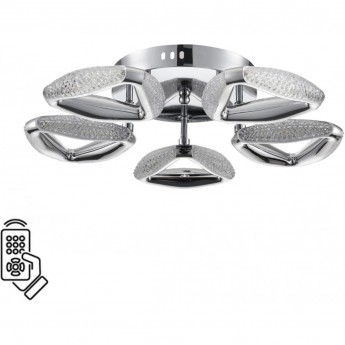 Люстра потолочная с ПДУ LUMION RUANA LEDIO LN25 8239/5CL LED 65W 3000-6000K 220V хром, металл/пластик