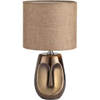 Настольная лампа LUMION AKIVI 8150/1T MODERNI LN25 000 Е27 1*60W 220V бронза/бежевый, керамика/текстиль