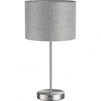 Настольная лампа LUMION NIKKI 8251/1T MODERNI LN25 000 Е27 60W 220V никель/серый, металл/текстиль