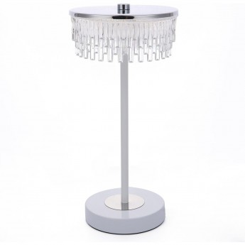 Настольная лампа LUMION SATIANA LEDIO LN25 8253/1TL LED 7W 4000К 220V серебро/белый/прозрачный, металл/акрил