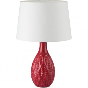 Настольная лампа LUMION YARA 8137/1T MODERNI LN25 000 Е27 1*60W 220V красный/белый, керамика/текстиль