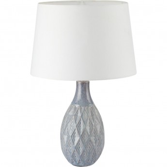 Настольная лампа LUMION YARA 8138/1T MODERNI LN25 000 Е27 1*60W 220V серый/белый, керамика/текстиль