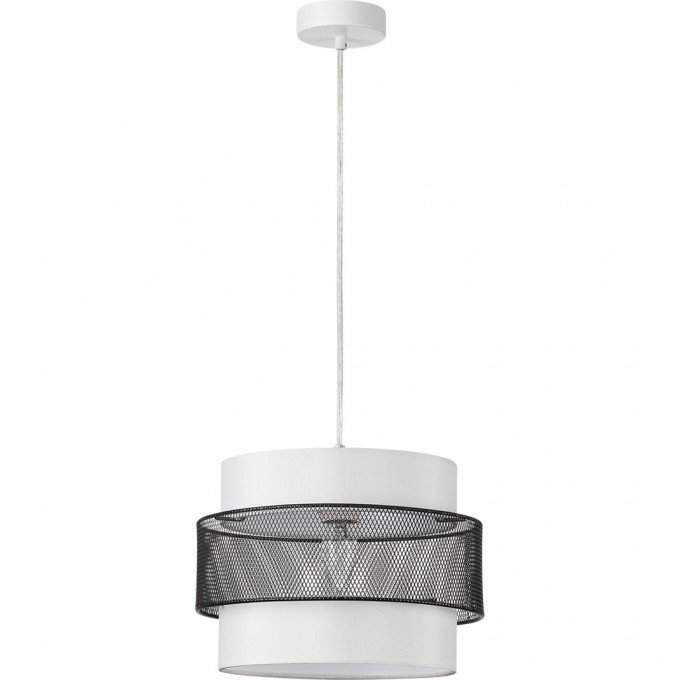 Подвес LUMION ANIMAISA MODERNI LN24 Е27 60W 220V белый, черный металл/металл, текстиль 8002/1A