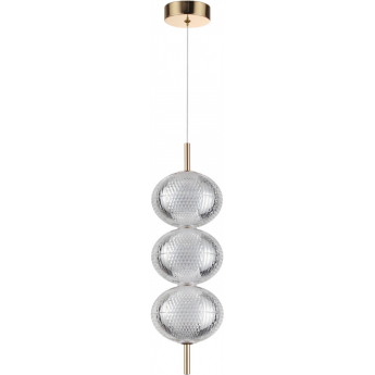 Подвес LUMION CAPRICE 6577/18L LEDIO LN24 LED 18W 220V золото/прозрачный/металл/пластик