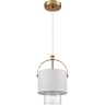 Подвес LUMION JANE MODERNI LN24 E14 1*40W 220V латунь/белый, металл/текстиль, стекло 6593/1