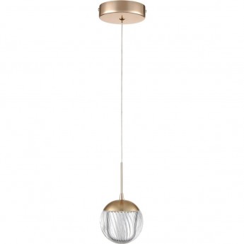 Подвесной светильник LUMION RIMINI 8083/1A LEDIO LN25 320 LED 1*3W 220V золото/прозрачный, металл/акрил