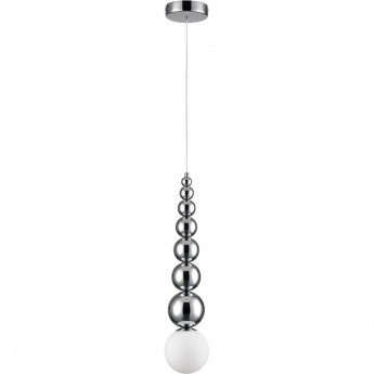 Подвесной светильник LUMION SOLIDA 8088/1A MODERNI LN25 302 G91*20W 220V хром/белый, металл/стекло