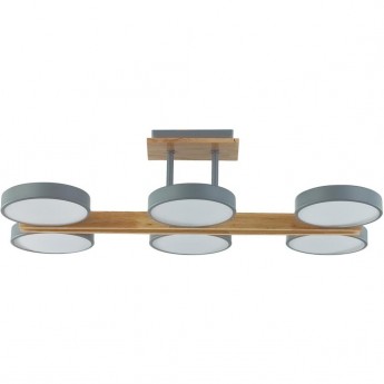 Потолочная люстра LUMION PLATO 8031/108CL LEDIO LN25 LED 108W 3000-6000К 220V серый, дерево/металл, акрил