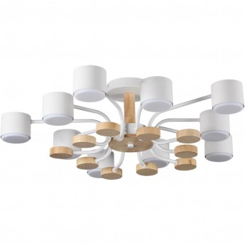 Потолочная люстра LUMION RONDO 8196/10C COMFI LN25 262 LED GX53 10*9W 220V белый, металл/дерево/пластик
