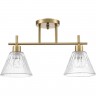 Потолочная люстра LUMION VIVIAN COMFI LN25 E14 2*40W 220V латунь/прозрачный, металл/стекло 8188/2C