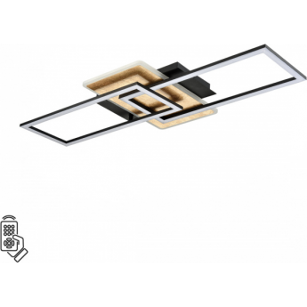 Потолочный светильник LUMION GOLDY 8021/90CL LEDIO LN24 с пультом ДУ LED 90W 220V 3000-6500Кчерный/золотой/черный, металл/акрил