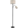 Торшер LUMION KAYA MODERNI LN25 Е27 1*60W + Е14 1*40W 220V черный/бежевый, металл/текстиль 8042/2F