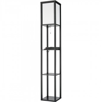 Торшер LUMION PRACTIC 8093/1F COMFI LN25 Е27 1*60W 220V черный/белый, дерево/текстиль