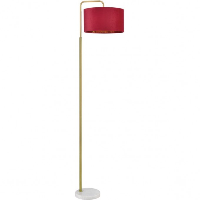 Торшер LUMION VELVETA NEOCLASSI LN25 366 E27 1*60W 220V золото/бордовый, металл/камень/текстиль 8073/1F